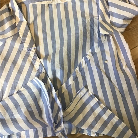 Zara Striped Wrap Blouse S - Picture 10 of 10
